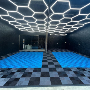 Dalles de sol en plastique emboîtables, mosaïque de sol, dalles antidérapantes pour garage, dalles de sol pour lavage de voitures - Product Image 2