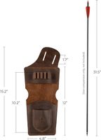 HUNTING Archery OEM – Carquois arrière 100 % cuir véritable entièrement personnalisé pour le tir et la compétition
