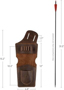HUNTING Archery OEM Full Customized 100% Genuine Leather Back Arrow Quiver for <b>Shooting</b> and Competition - Product Image 5