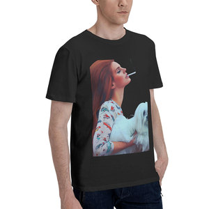 Camiseta Negra de Manga Corta para Hombre, Cuello Redondo, Estilo Casual con Estampado, Corte Regular, Tela de Jersey de Algodón - Product Image 4