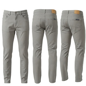 Pantalones Casuales de Corte Recto para Hombre MASTER TEXTILE, Color Sólido, Cintura Media, Tejido Twill Transpirable, Cierre de Botones y Remaches - Product Image 1