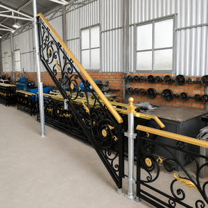 Barandilla de escalera de hierro forjado de lujo: Exquisitos balaustres artísticos de metal diseñados para entradas grandiosas y renovaciones de alta gama - Product Image 2