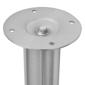 Ensemble de 2 pieds de table en fer nickel brossé, collection de pieds de meubles - Product Image 3