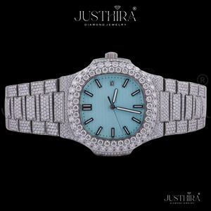 Unique Design Modern Moissanite Diamond Quartz <b>Watch</b> Women Fashion Jewelry Style <b>Waterproof</b> Gift <b>Watch</b> Available At Best Price - Product Image 1
