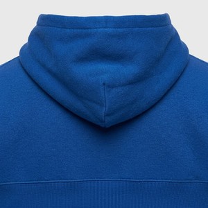 Sudadera con capucha y cremallera para hombre, azul real, extragrande, con diseño de letras de chenilla llamativas, de forro polar grueso, estilo urbano, informal, para invierno - Product Image 3