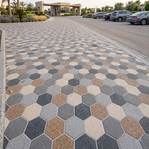 400x400mm 12mm Heavy Duty Ceramic Parking <b>Floor</b> Tiles Punch Finish Anti Slip Outdoor Driveway Garden Walkway Hotel 5 Year - Product Image 4
