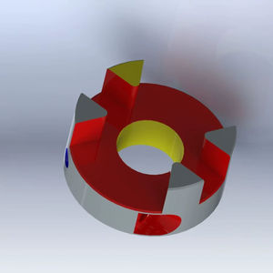Acoplamiento de transmisión industrial de alta resistencia Yogi Engineering: Conjunto de cubo de acoplamiento de mandíbula de hierro fundido, aluminio y acero inoxidable - Product Image 1