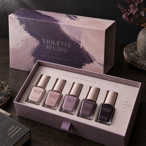 Custom VIOLETTE Nail Color Collection Sliding Drawer Packaging <b>Box</b> - Product Image 1