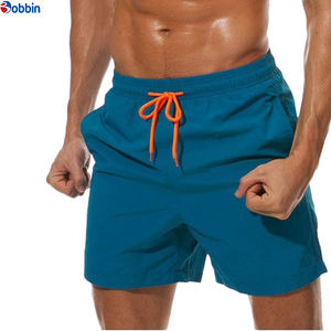Pantalones Cortos Casuales para Hombre, Traje de Baño Deportivo de Verano, Pantalones Cortos de Playa con Cintura Elástica, Diseño Sólido, Color Sólido - Product Image 2