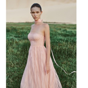 High Quality Elegant Dresses For Women CELESTIAL STRIPES GOWN DRESS Strapless A Line Spring/Summer ODM Modern Casual Dresses - Product Image 1