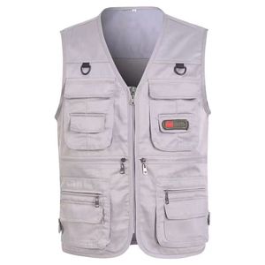Chaqueta de Trabajo sin Mangas para Hombre, Tallas Grandes, a la Moda, con Bolsillos Personalizables, 100% Poliéster, Reversible, Otoñal, Anti-UV, Resistente al Viento - Product Image 5