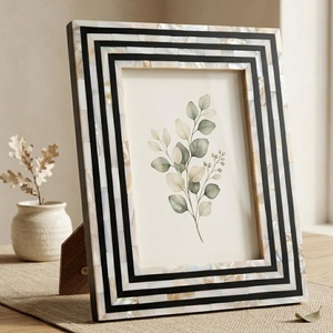 HANDICRAFTS ZONE HCZ-50 Elegant Mother of Pearl Inlay Hand Carved Lightweight Full Color Vertical Wall <b>Mount</b> Photo <b>Frame</b> - Product Image 6