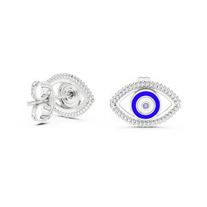 Conjunto de Aretes Modernos con Diseño de Ojo Turco en Oro Rosa Sólido de 18 Quilates, para Compromiso, Boda, Fiesta, San Valentín, Eventos Especiales y Uso Diario para Mujer - Product Image 5