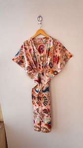 Kaftan en coton, dernière mode, robe décontractée pour grandes tailles, taille naturelle, kaftan indien fait main en coton, vêtements d'été, tenue de soirée - Product Image 2