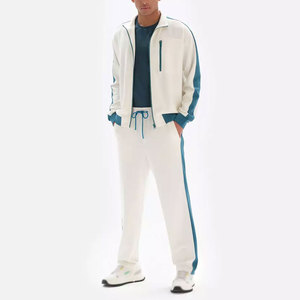 Conjunto Deportivo Casual para Hombre, Chaqueta Deportiva Ajustada con Logotipo Personalizado y Pantalones Deportivos de Campana, Venta al Por Mayor - Product Image 6