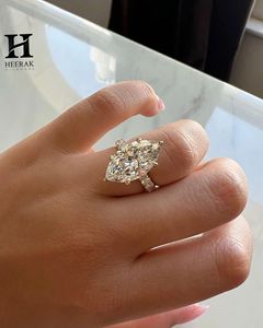 Anillo de Boda Moderno con Gran Marquise, Banda Completa de Eternidad con Múltiples Piedras, Oro de 10K y 14K, Joyería Fina de Fábrica - Product Image 2