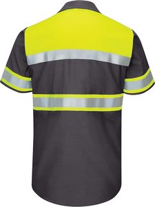 เสื้อโปโล RELICSTAR CARPORATION สีส้มสะท้อนแสงสำหรับทุกเพศ  แถบสะท้อนแสง ชุดทำงาน ยูนิฟอร์ม ผ้าฝ้าย สวมใส่สบาย กันลม - Product Image 2