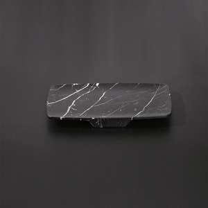 Bandeja Rectangular de Mármol Negro Zebra con Base, Resistente al Fuego, de Piedra Natural, Decorativa, para Servir, Decoración de Lujo para el Hogar, Cocina y Comedor - Product Image 1