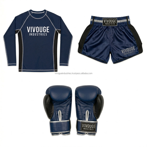 Ropa Deportiva Personalizada al por Mayor, Conjunto de 3 Piezas para MMA, Guantes de Boxeo, Camiseta de Compresión y Pantalones Cortos de Combate para Adultos - Product Image 1