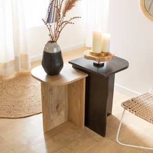 Mesa de centro apilable Vandana Aston Arion en madera de mango - Product Image 1