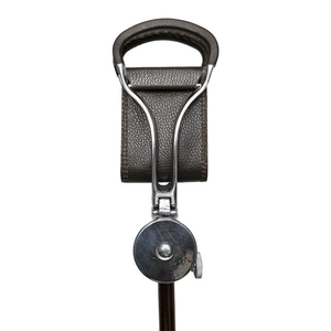 Antique Brown Leather Seat Folding Walking <b>Cane</b> with Seat Alloy Crutch <b>Chair</b> Anti-Slip Lightweight Walking Stick for Seat - Product Image 4
