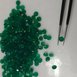 Onyx vert naturel 4 mm, taille brillant ronde, qualité supérieure, pierre précieuse en vrac pour la fabrication de bijoux, provenance Red Mountain Gems - Product Image 5