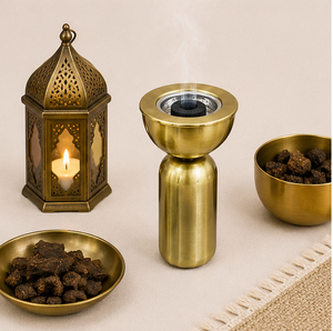 Metal <b>Bakhoor</b> Burner Matte Gold Mabkhara Luxury Arabic <b>Oud</b> Censer Holder For Ramadan Special Gift Wholesale Home Decoration - Product Image 5