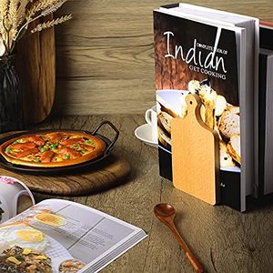 Sujetalibros de Madera para Cocina y Oficina, Estilo Tabla de Cortar, Decorativos, para Libros de Cocina, Archivos, Revistas y Libros - Product Image 3