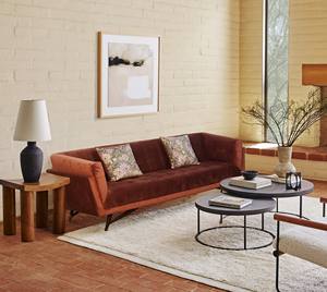 AESTERIO Velvet Fabric L Shaped <b>Corner</b> Sofa Solid Sal Wood Frame Metal Legs PU Foam Recron <b>Cushion</b> Modern Living Room Set - Product Image 6