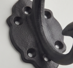 Vintage <b>Black</b> Metal Wall <b>Hook</b> Single Coat Hanger Rust Resistant Design For Clothing Storage Solutions Elegant Home Decor - Product Image 3