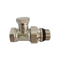Robinet thermostatique d'angle en laiton à filetage femelle pour radiateur, fabriqué en Chine