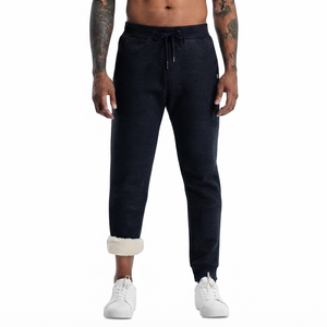 Drogen Exports Wholesale Men's Spring Sherpa Lined Lightweight Fleece Joggers Warm Cotton Sweatpants Casual Athletic Workout - Product Image 1