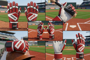 Unisex Lightweight Leather Baseball Batting Gloves Adults Non-slip Ambidextrous <b>Hook</b> & Loop Closure Professional Baseball Gear - Product Image 2