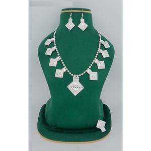 Ensemble de bijoux de mariée en argent 18 carats pour femmes collier de Style arabe boucles d'oreilles bagues collier de bijoux en argent 24k bijoux artificiels dubai - Product Image 2