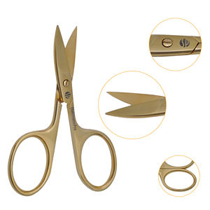 Ciseaux à ongles pliables écologiques en acier inoxydable Stahlmann Pro, lames courbées tranchantes, manche en acier - Product Image 5