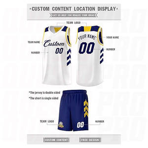 Maillot de basket-ball d'été personnalisé par sublimation, respirant, à manches courtes, style mode, uniforme unisexe pour équipes de lycée - Product Image 3