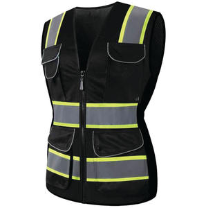 Chaleco de Seguridad Industrial Transpirable al por Mayor, Chaleco Reflectante de Alta Visibilidad para Trabajo de Construcción con Bolsillos - Product Image 1