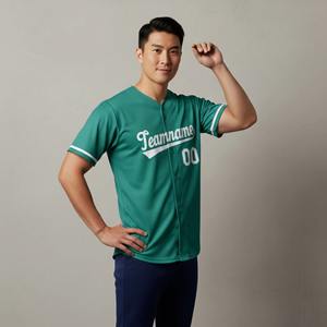 เสื้อยืดคอกว้างแบบ OEM สั่งทำพิเศษ ระบายอากาศได้ดี ป้องกันแบคทีเรีย ซับเหงื่อ ป้องกันรังสียูวี พิมพ์ชื่อทีมและหมายเลข ไซส์พลัส - Product Image 2