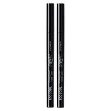 Stylo-crayon pour les yeux Saem Eco Soul Powerproof Tank Liner 0.6ml 01 Noir, format chimique, lot de 2, en promotion - Product Image 1