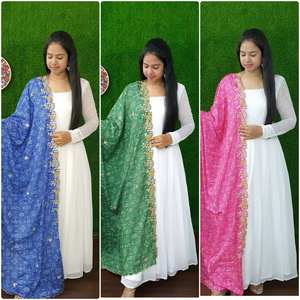 Fournisseur en gros de costume Anarkali de mariage élégant Salwar Kameez longueur au sol en fausse georgette lourde avec décoration en dentelle - Product Image 5