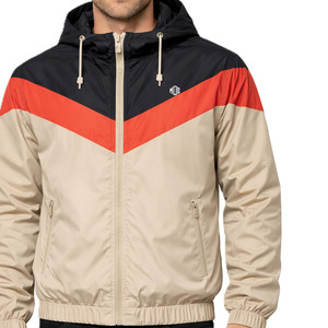 Color Block Zip Windbreaker Rain <b>jacket</b> for <b>men</b> Waterproof Hooded Streetwear Custom Logo High Quality Outerwear Wholesale OEM - Product Image 4