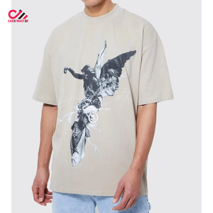 Camiseta de Verano de Primera Calidad para Hombre, Estampado Personalizado, Corte Holgado, 100% Algodón, Transpirable, Estilo Hip Hop - Product Image 4