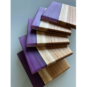 Designer Walnut Wood Epoxy Resin <b>Coaster</b> Set Natural Walnut Resin <b>Coasters</b> for Tea & Coffee - Product Image 1