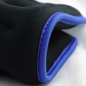 Black <b>Foam</b> Ankle Weights with Blue Trim for Exercise Comfortable Fit Adults - Product Image 3