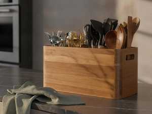 Wooden Double Tier Spice <b>Rack</b> For <b>Kitchen</b> Countertop <b>Storage</b> Minimalist Style Durable Standing Type wooden spice <b>rack</b> - Product Image 2