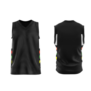 เสื้อบาสเก็ตบอลคุณภาพสูงสั่งทำพิเศษ ระบายอากาศได้ดี แบบไม่มีแขน สำหรับทุกเพศ ผลิตจากผ้าโพลีเอสเตอร์ตาข่าย ปักลายตามสั่ง พิมพ์ลายดิจิตอลแบบระเหิด - Product Image 5