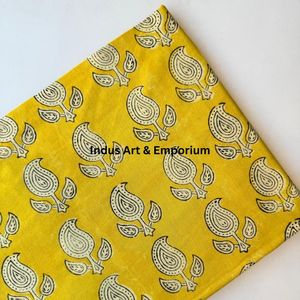 Tela de Algodón Cambray Estampada a Bloques 60x60, Tela de Algodón con Estampado Tradicional Jaipuri - Product Image 2