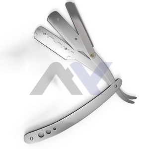 Single Edge Mens Stainless Steel <b>Straight</b> <b>Razor</b> for Salon Barber Professional Close Shave with <b>Straight</b> Edge <b>Blade</b> Shavette - Product Image 2