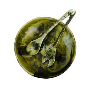 Tazón y Plato para Servir de Resina Más Vendidos, Aptos para Lavavajillas, Diseño Europeo Moderno Personalizable para Uso en el Hogar y Fiestas - Product Image 1