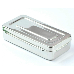 Boîte de rangement pour instruments chirurgicaux manuels en acier inoxydable avec couvercle, réutilisable, autoclavable, certifiée CE, plusieurs tailles disponibles - Product Image 3